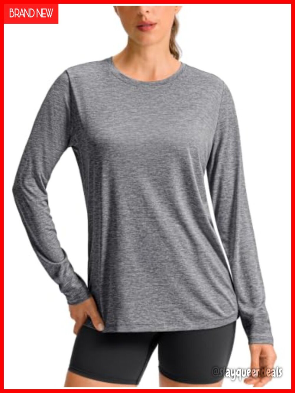 Women's Long Sleeve Workout Top Lightweight Quick Dry Athletic Running Shirt
